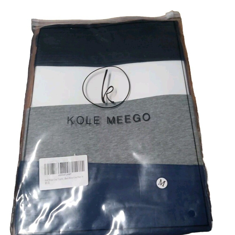 Kole Meego 4 Pack Women’s Crop Top Size Medium Blue White Grey Black